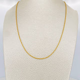 Cadena Lazo 0.9g / 18 in / 1.1mm Oro Amarillo 18K