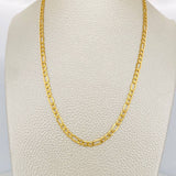 Cadena Figaro 5.8gr / 25 1/2 in / 3.2mm Oro Amarillo +1 18K $