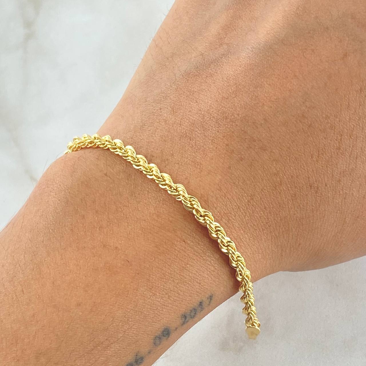 Pulso Lazo 3.85gr / 20cm / 3.8mm Oro Amarillo +3 18K *