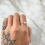 Ring Solitaire Thick Scepter 1.35gr / T5 1/2 / White Zircons Yellow Gold 18K ©