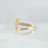 Internal Cross Ring 1.6gr / T6 / White Zirconia Yellow Gold 18K ©