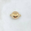 Charm Heart Halo Dense 1.5gr / 2cm / White Zircons Yellow Gold 18K *