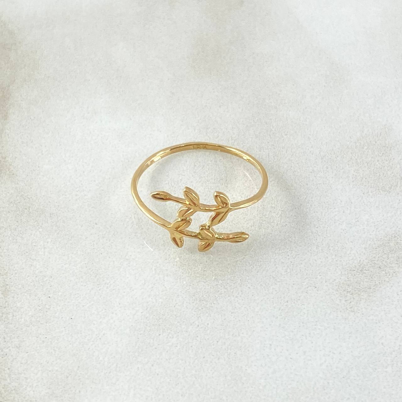 Parallel Branch Ring 1.15gr / T6 3/4 / Smooth Yellow Gold 18K *