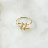Parallel Branch Ring 1.15gr / T6 3/4 / Smooth Yellow Gold 18K *
