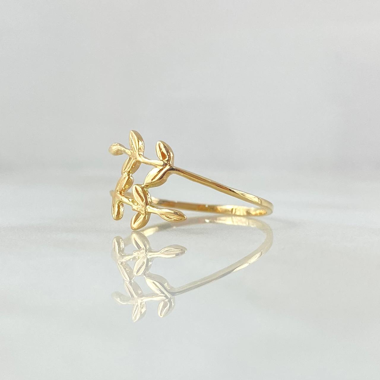 Parallel Branch Ring 1.15gr / T6 3/4 / Smooth Yellow Gold 18K *