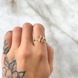 Parallel Branch Ring 1.15gr / T6 3/4 / Smooth Yellow Gold 18K *