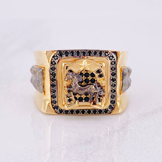 Horse Shoe Ring 11.2g / T10 1/2 Yellow Gold 18K