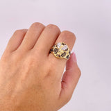 Anillo San Miguel Arcángel 11.4g / T9 1/4 Oro Amarillo 18K