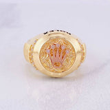 Circle Crown Ring 13.05g / T10 1/2 Two-Tone Yellow Rose Gold 18K