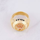 Circle Crown Ring 13.05g / T10 1/2 Two-Tone Yellow Rose Gold 18K