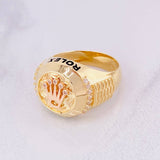 Circle Crown Ring 13.05g / T10 1/2 Two-Tone Yellow Rose Gold 18K