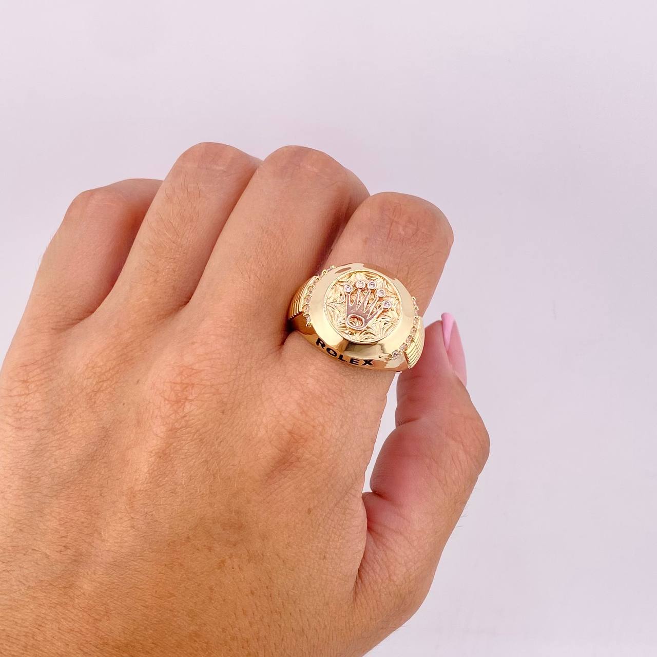 Circle Crown Ring 13.05g / T10 1/2 Two-Tone Yellow Rose Gold 18K