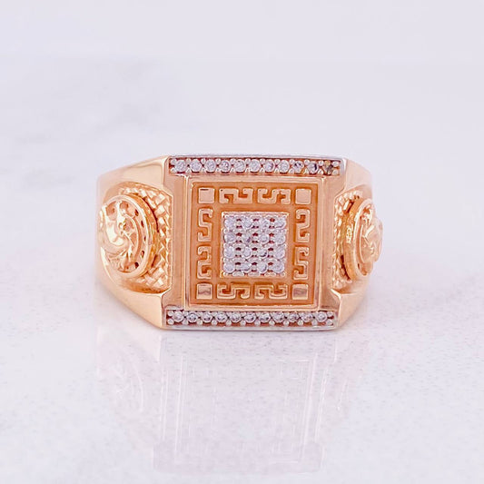 Square Horseshoe Horse Ring 11.75g / T11 1/4 Rose Gold 18K