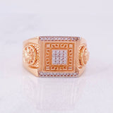 Square Horseshoe Horse Ring 11.75g / T11 1/4 Rose Gold 18K