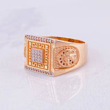 Square Horseshoe Horse Ring 11.75g / T11 1/4 Rose Gold 18K