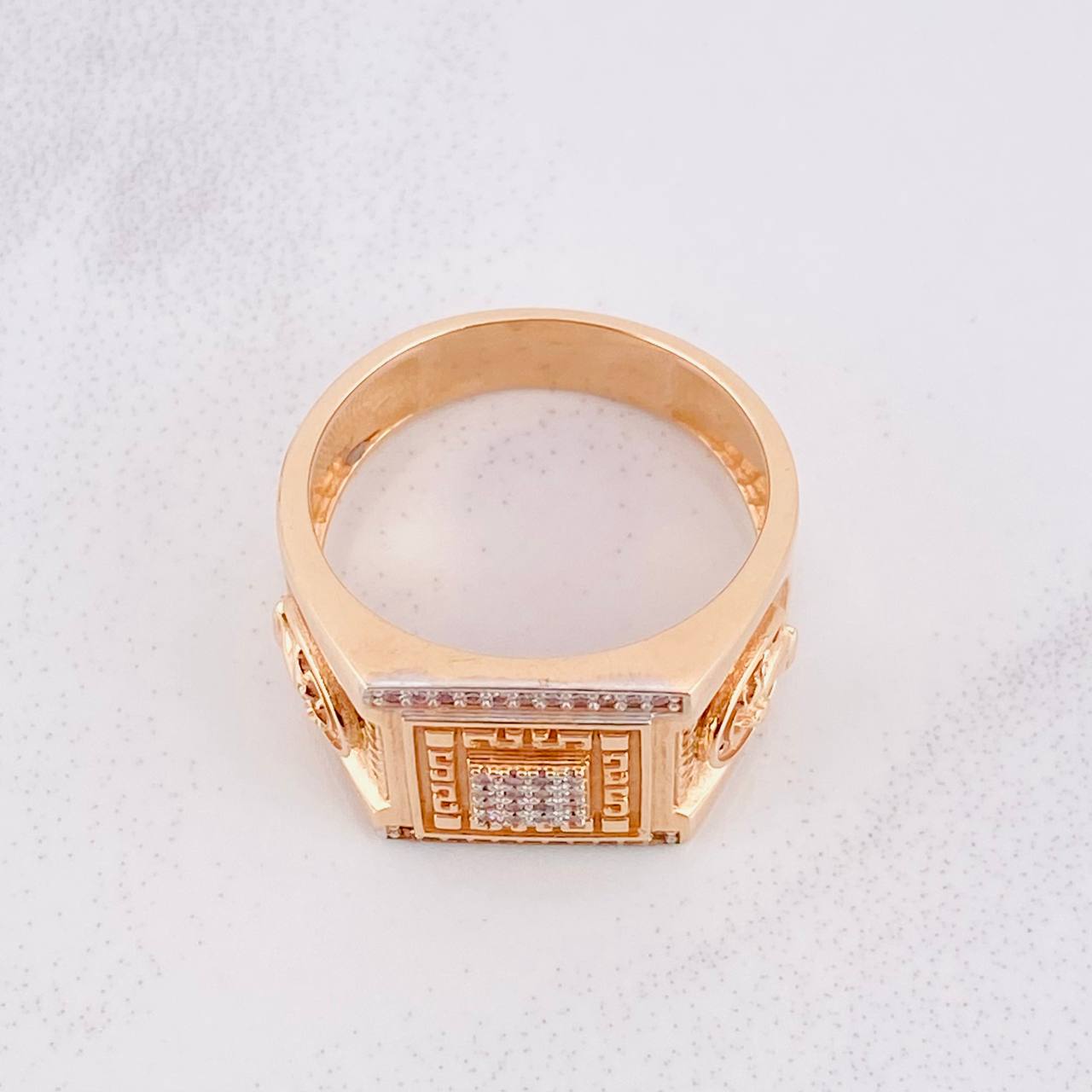 Square Horseshoe Horse Ring 11.75g / T11 1/4 Rose Gold 18K