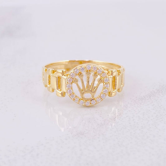 Anillo Correa Corona 2.2g / T7 1/4 Oro Amarillo 18K