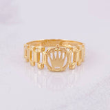 Anillo Corona Correa 2.1g / T7 Oro Amarillo 18K