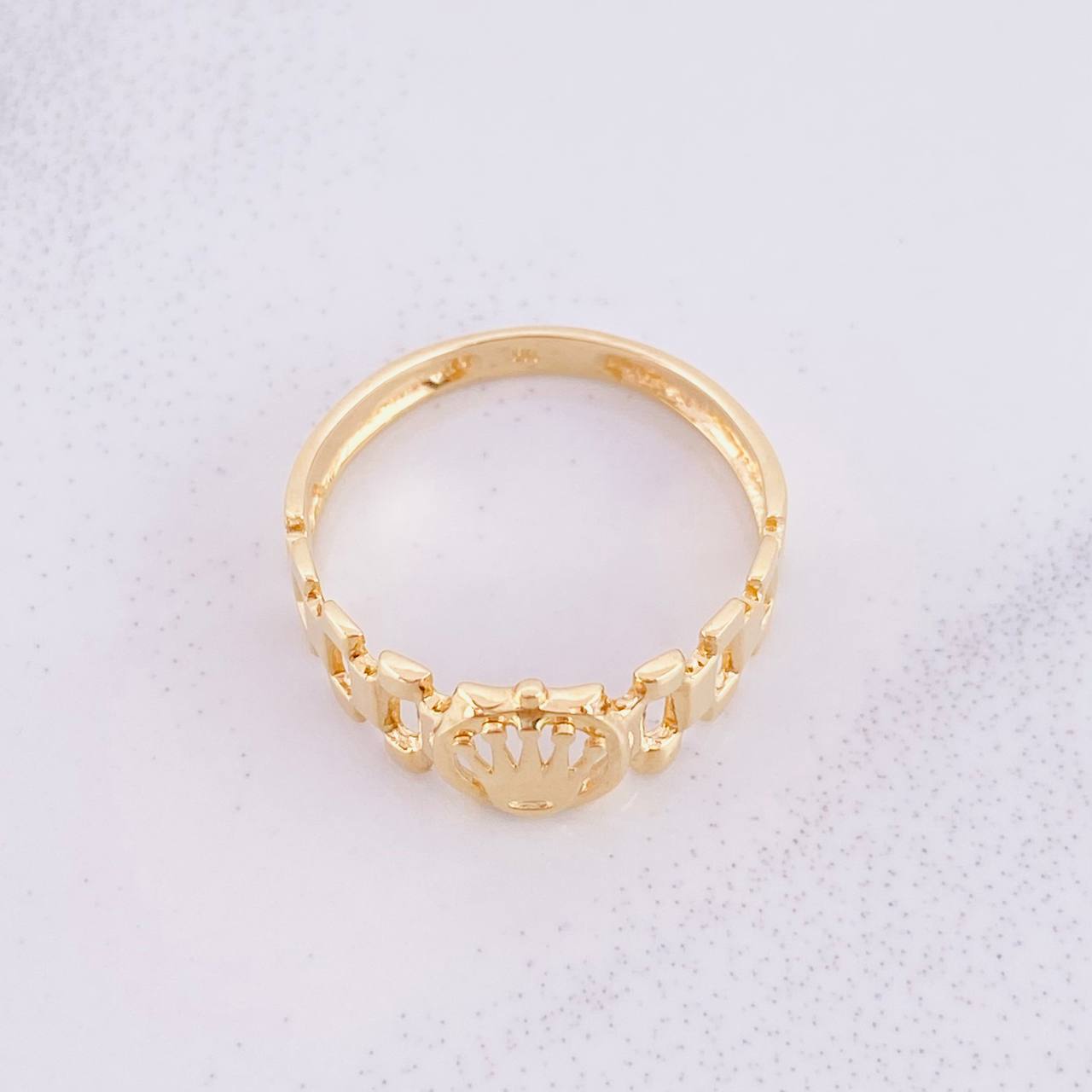 Anillo Corona Correa 2.1g / T7 Oro Amarillo 18K