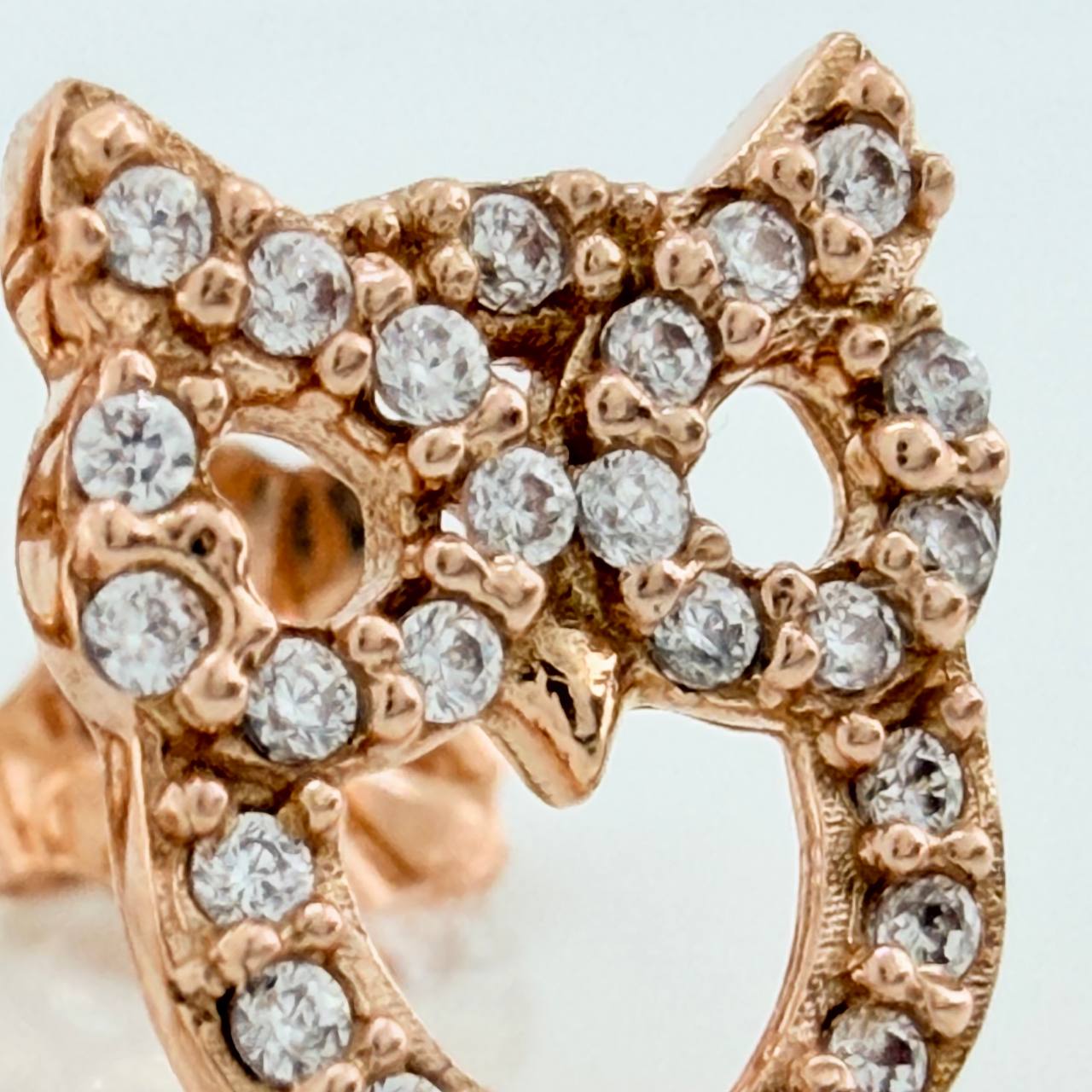 Topos Silueta Buho 1.75gr / 9.95mm Oro Rosa 18K %