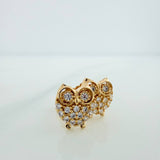 Stud Earrings Owl 1.45gr / 7.6mm Yellow Gold 18K %