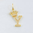 Dije Corona Letra Y 1.75 g / 1 in Oro Amarillo 18K