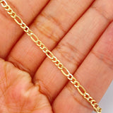 Pulso Figaro 0.95gr / 7 1/2 in / 2.6mm Oro Amarillo +1 18K &