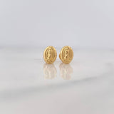 Stud Earrings Virgen de Guadalupe 0.55g / in / 5.97mm Yellow Gold 18K