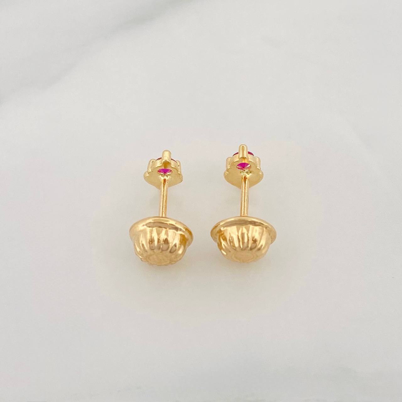 Heart Stud Earrings 0.6g / in / 3.45mm Yellow Gold 18K