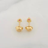 Heart Stud Earrings 0.6g / in / 3.45mm Yellow Gold 18K