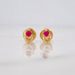 Heart Stud Earrings 0.6g / in / 3.45mm Yellow Gold 18K
