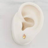Heart Stud Earrings 0.6g / in / 3.4mm Yellow Gold 18K