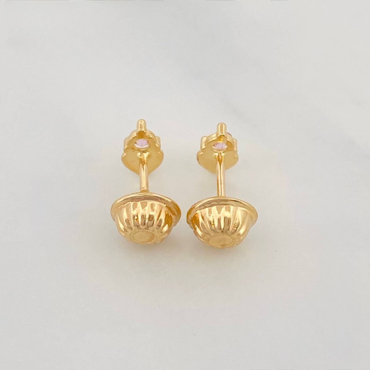 Heart Stud Earrings 0.6g / in / 3.4mm Yellow Gold 18K