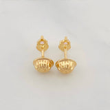 Heart Stud Earrings 0.6g / in / 3.4mm Yellow Gold 18K