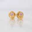 Heart Stud Earrings 0.6g / in / 3.4mm Yellow Gold 18K