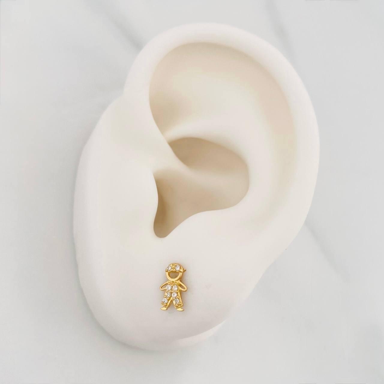 Girl Stud Earrings 0.75g / in / 5.09mm Yellow Gold 18K