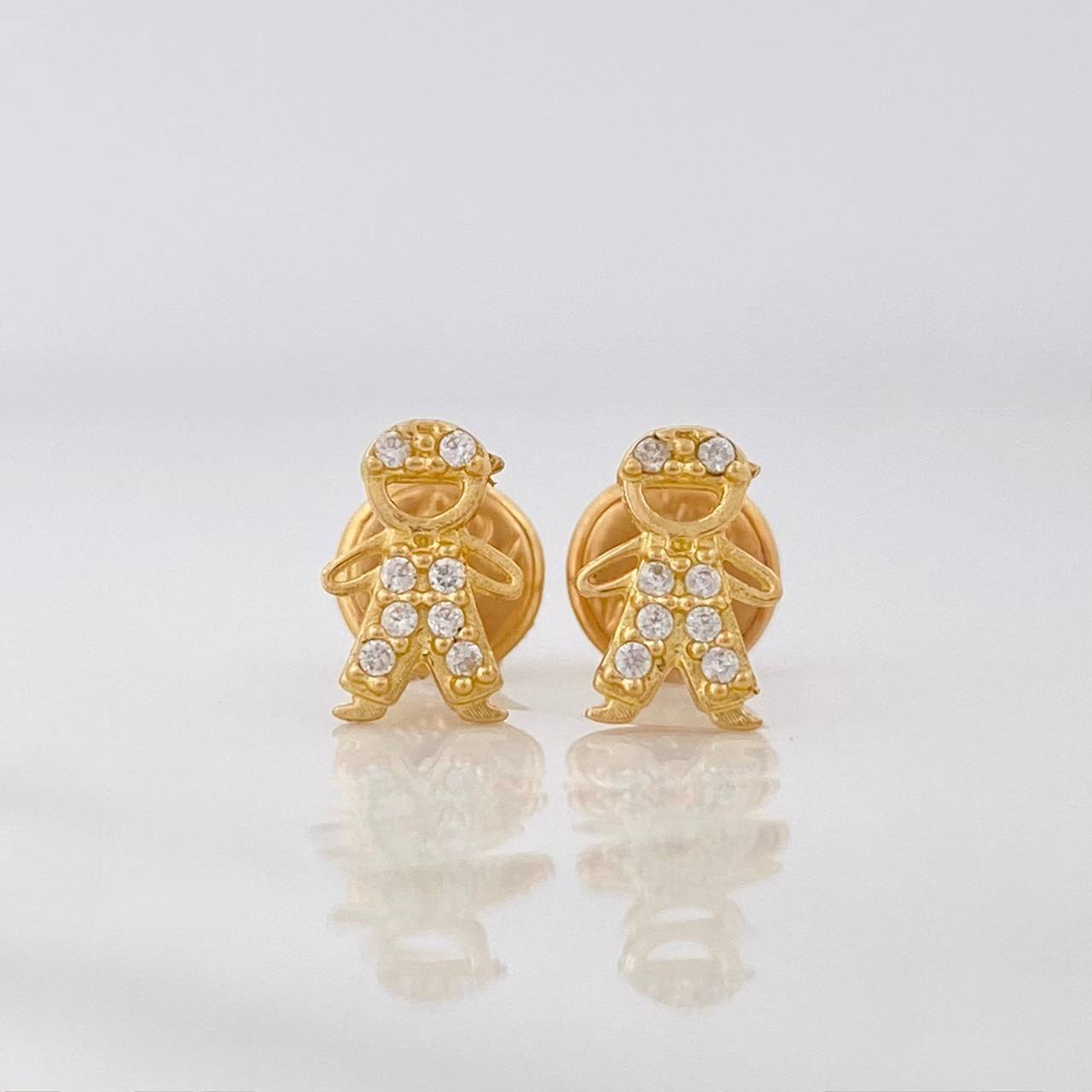 Girl Stud Earrings 0.75g / in / 5.09mm Yellow Gold 18K