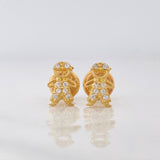 Girl Stud Earrings 0.75g / in / 5.09mm Yellow Gold 18K
