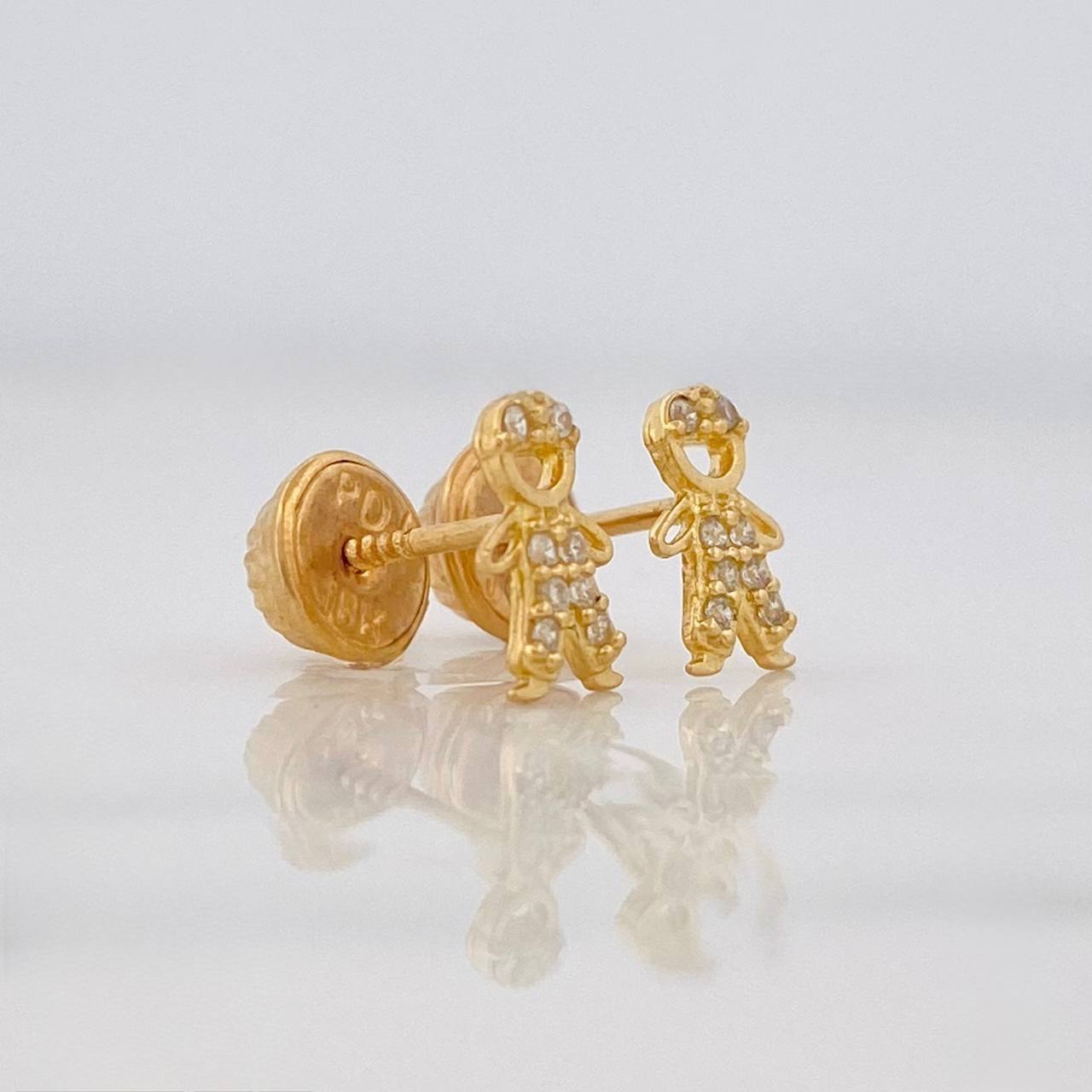 Stud Earrings Girl 0.8g / in / 5.02mm Yellow Gold 18K