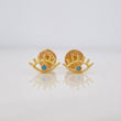 Stud Earrings Eye Silhouette 0.65g / in / 8.38mm Yellow Gold 18K