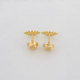 Stud Earrings Eye Silhouette 0.65g / in / 8.38mm Yellow Gold 18K