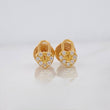 Stud Earrings Heart Lock 0.7g / in / 4.62mm Yellow Gold 18K