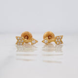 Stud Earrings Arrow 0.85g / in / 9.19mm Yellow Gold 18K
