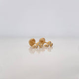 Stud Earrings Circles 0.85g / in / 2.67mm Yellow Gold 18K