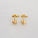 Stud Earrings Circles 0.85g / in / 2.67mm Yellow Gold 18K