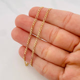 Cadena Figaro 1.55g / 18 in / 1.8mm Oro Amarillo 18K