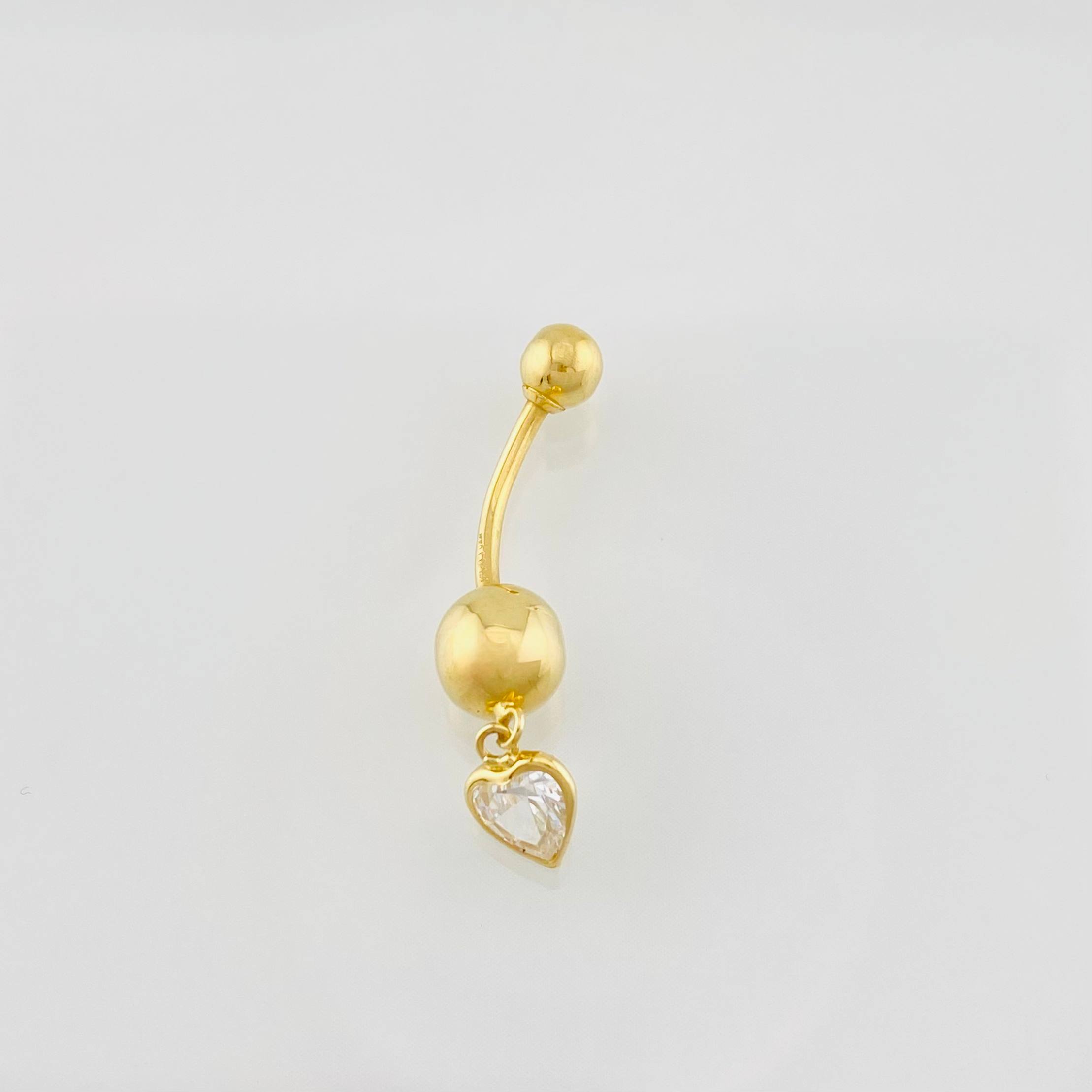 Curved Heart Piercing 0.75g / 1 in 18K Yellow Gold