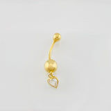 Curved Heart Piercing 0.75g / 1 in 18K Yellow Gold