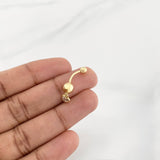 Piercing Curvo Corazon 0.75g / 1 in Oro Amarillo 18K