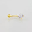 Piercing Curvo Flor 0.7g / 3/4 in Oro Amarillo 18K